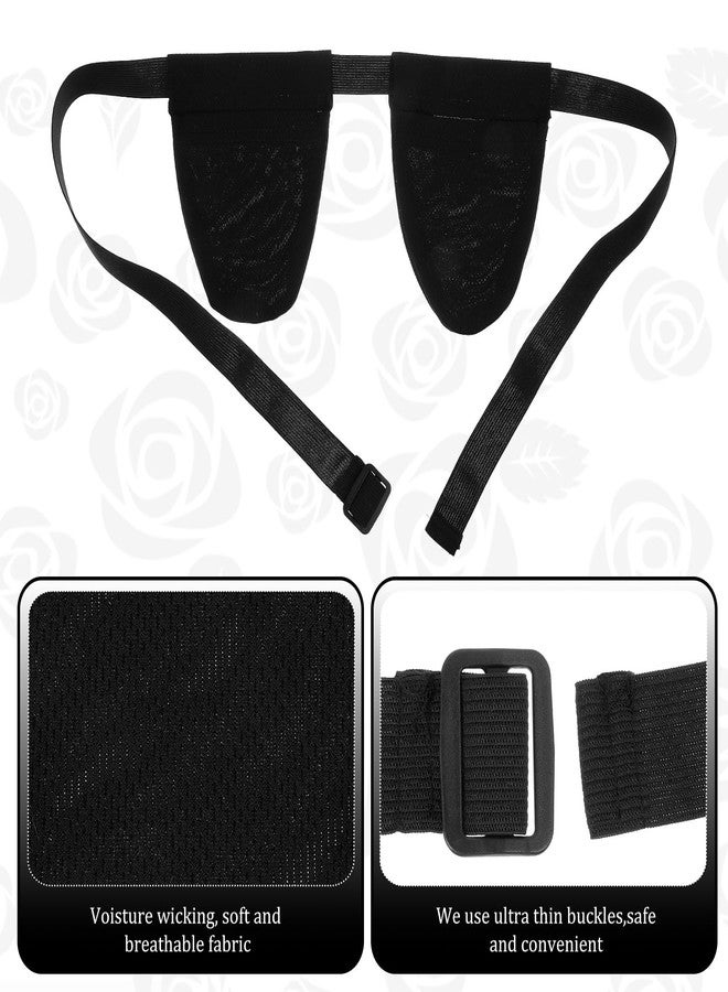 oruola حاملات تصريف أورولا قطعتين لما بعد عملية شد البطن، حوامل تصريف قابلة للتعديل لما بعد جراحة الثدي، مستلزمات عملية شد البطن المرنة والمريحة، حزام تصريف لشد البطن للعناية بالمريض، أسود - Image 4